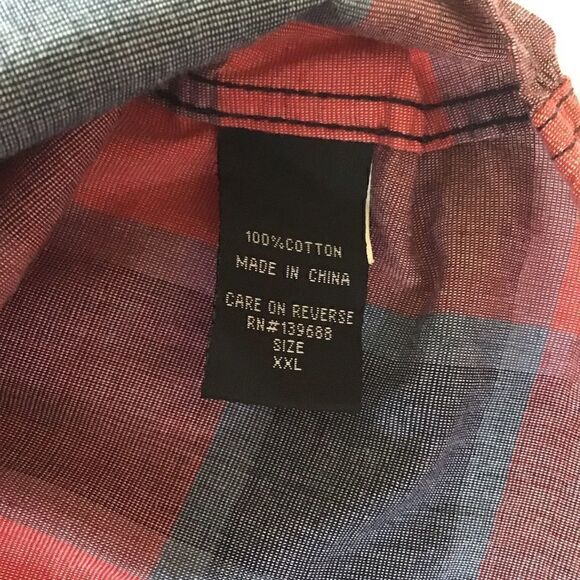 Ocean Current Gingham Button Up Long Sleeve Shirt - Picture 3 of 7